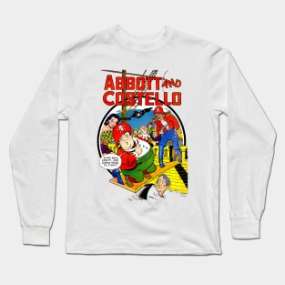 Abbott and Costello Vintage Comic Pirate Style Comedy Tee Long Sleeve T-Shirt